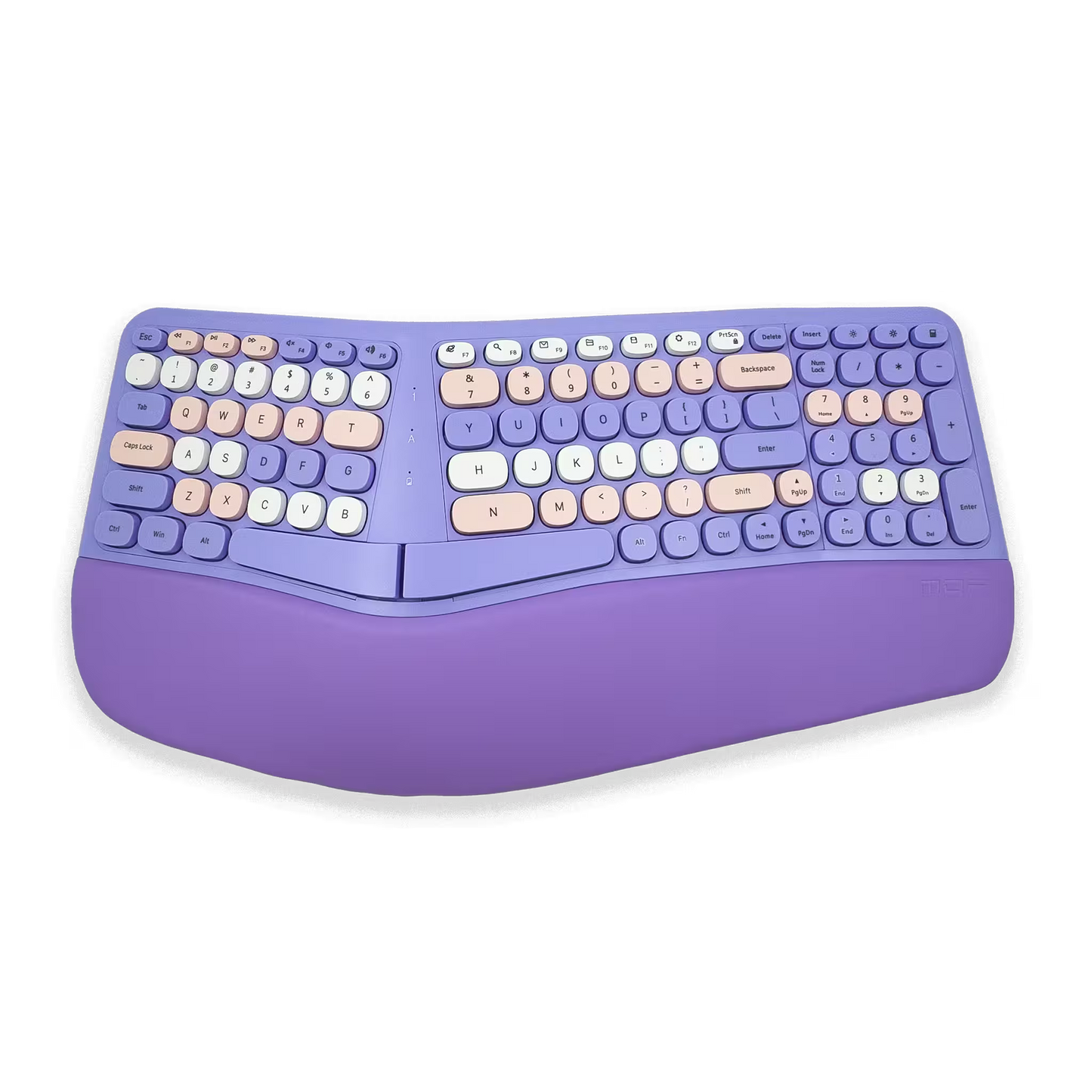 Teclado y Mouse Inalámbrico Ergonómico | Kit Mofii Retro Violeta