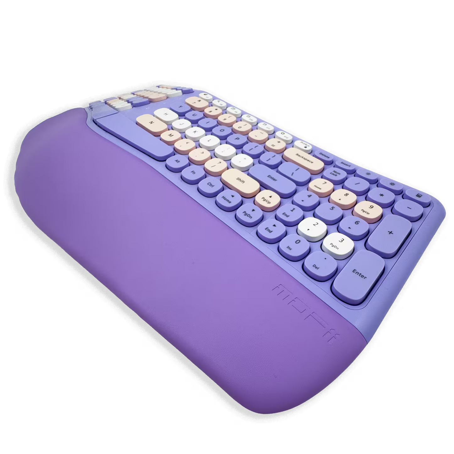 Teclado y Mouse Inalámbrico Ergonómico | Kit Mofii Retro Violeta