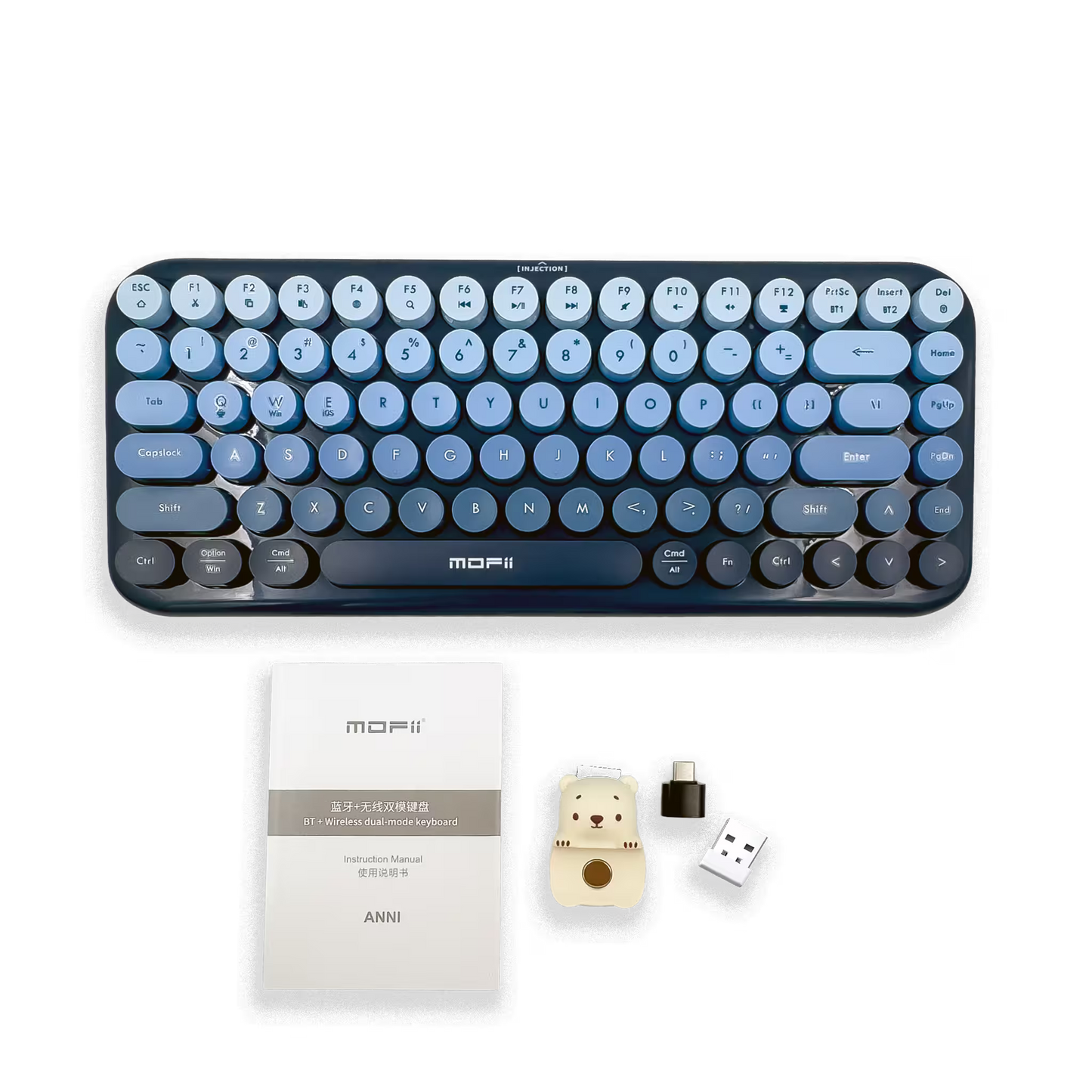 TECLADO INALAMBRICO | ANNI DEGRADE AZUL