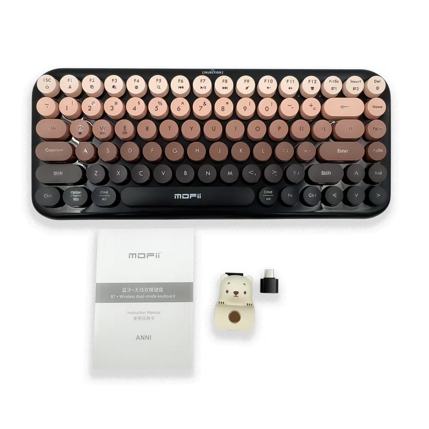 TECLADO INALAMBRICO | ANNI DEGRADE NEGRO