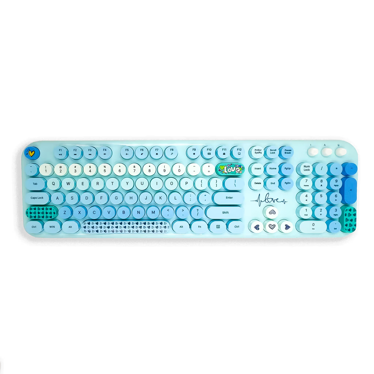 COMBO TECLADO Y MOUSE SILENCIOSO | MOFII LOVELY AZUL