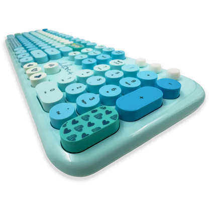 COMBO TECLADO Y MOUSE SILENCIOSO | MOFII LOVELY AZUL