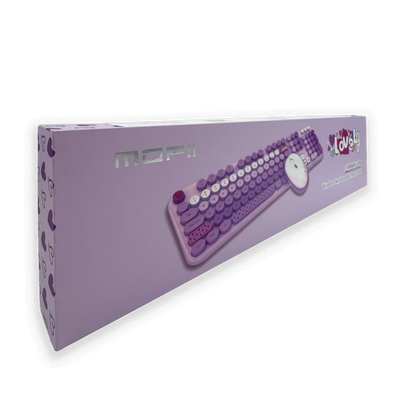 COMBO TECLADO Y MOUSE SILENCIOSO | MOFII LOVELY MORADO