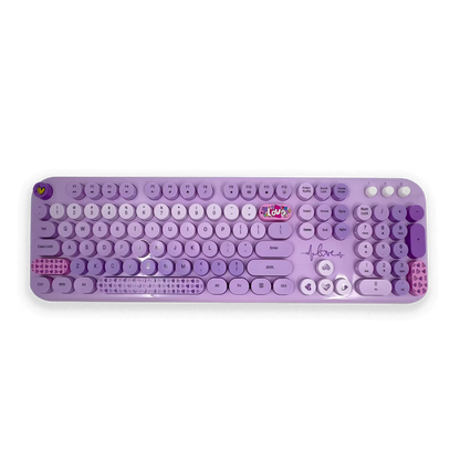 COMBO TECLADO Y MOUSE SILENCIOSO | MOFII LOVELY MORADO