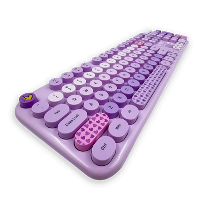 COMBO TECLADO Y MOUSE SILENCIOSO | MOFII LOVELY MORADO