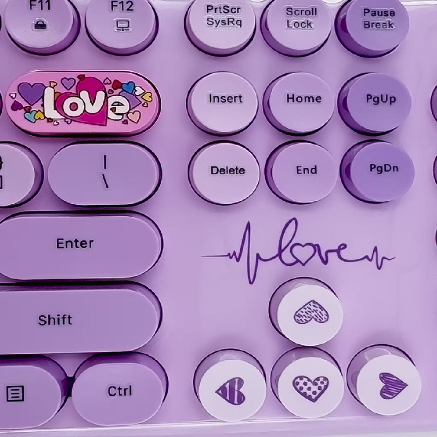COMBO TECLADO Y MOUSE SILENCIOSO | MOFII LOVELY MORADO