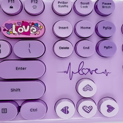 COMBO TECLADO Y MOUSE SILENCIOSO | MOFII LOVELY MORADO
