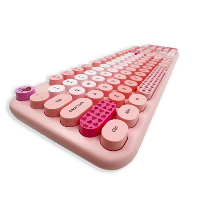 COMBO TECLADO Y MOUSE SILENCIOSO | MOFII LOVELY ROSADO