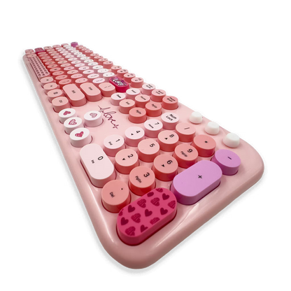 COMBO TECLADO Y MOUSE SILENCIOSO | MOFII LOVELY ROSADO