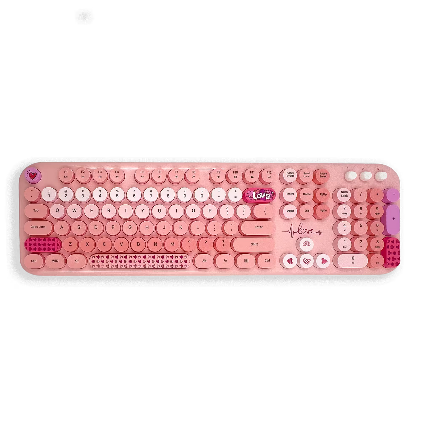 COMBO TECLADO Y MOUSE SILENCIOSO | MOFII LOVELY ROSADO