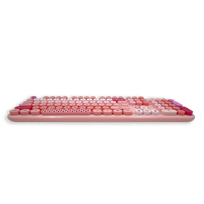 COMBO TECLADO Y MOUSE SILENCIOSO | MOFII LOVELY ROSADO