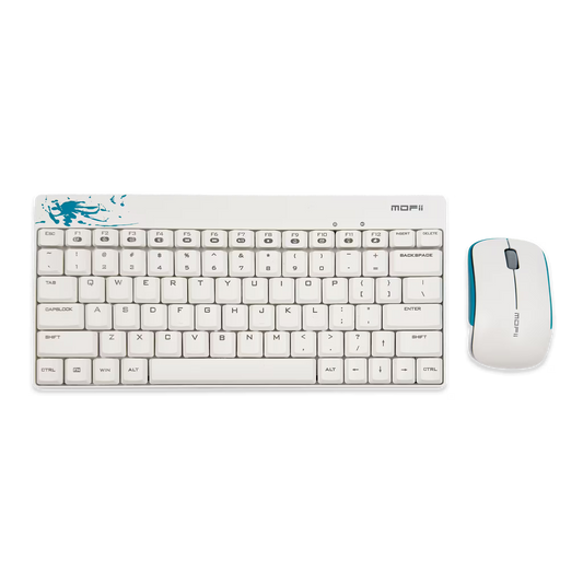 MOFII X210 | Combo Teclado Compacto 79 Teclas + Mouse Inalámbrico 2.4G | BLANCO