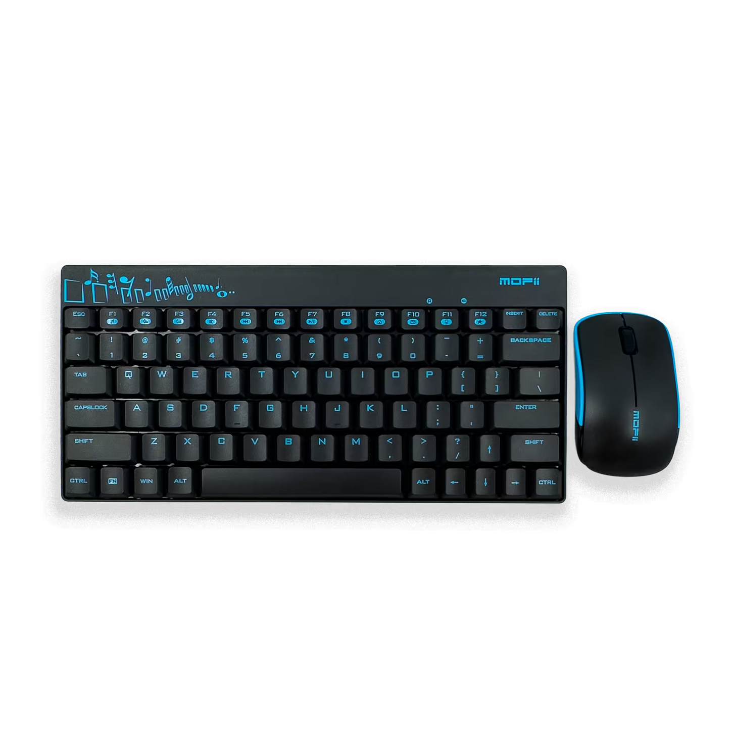 MOFII X210 | Combo Teclado Compacto 79 Teclas + Mouse Inalámbrico 2.4G | NEGRO