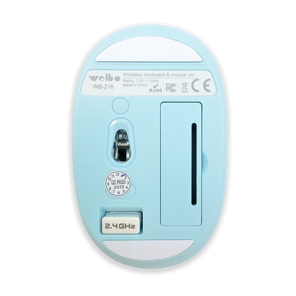COMBO TECLADO Y MOUSE WEIBO WB-216 | AZUL