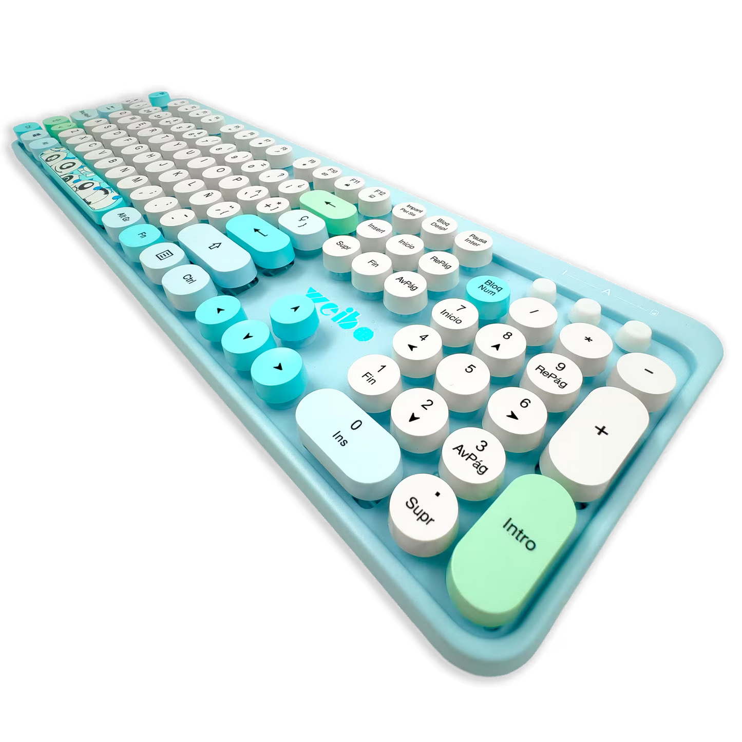 COMBO TECLADO Y MOUSE WEIBO WB-216 | AZUL
