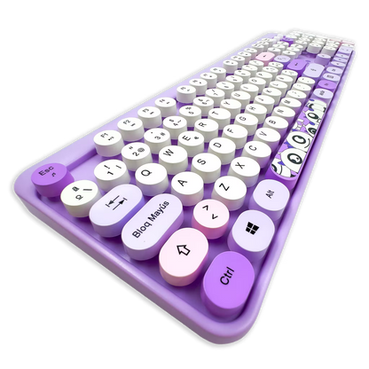 COMBO TECLADO Y MOUSE WEIBO WB-216 | MORADO
