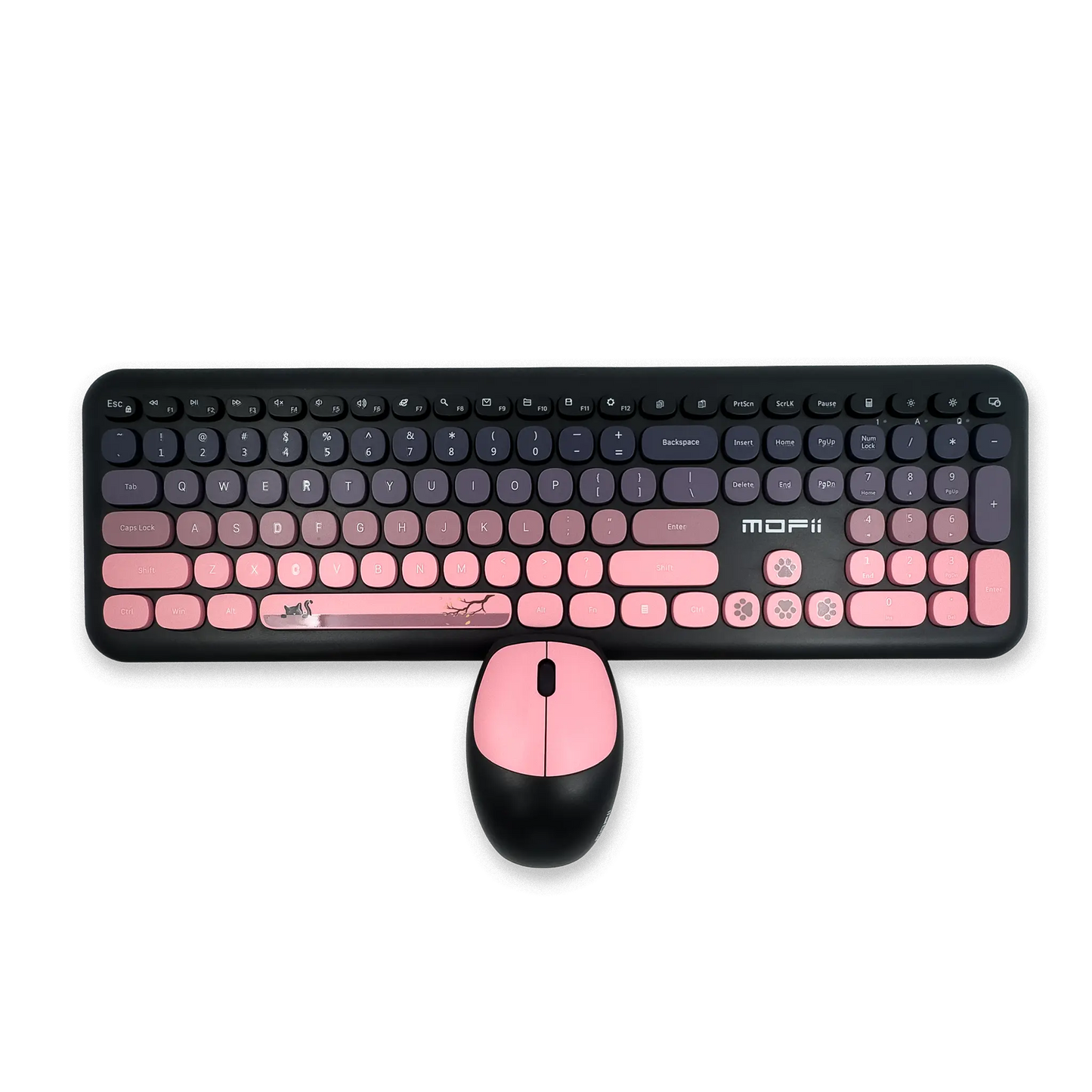 COMBO TECLADO Y MOUSE SILENCIOSO MOFII 0060-NEGRO DEGRADE