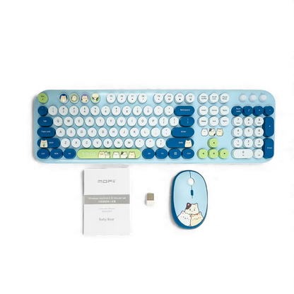COMBO TECLADO Y MOUSE SILENCIOSO | MOFII SILLY CAT