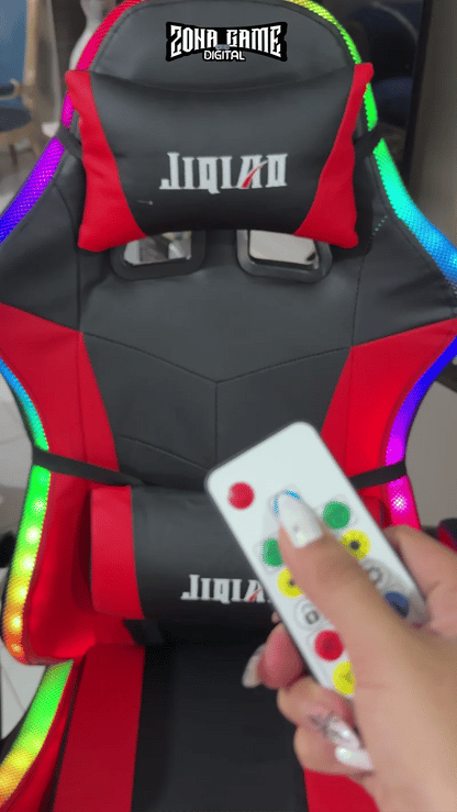 Silla Gamer RGB Ergónomica con Reposapiés - vista 2 silla gamer ergonómica