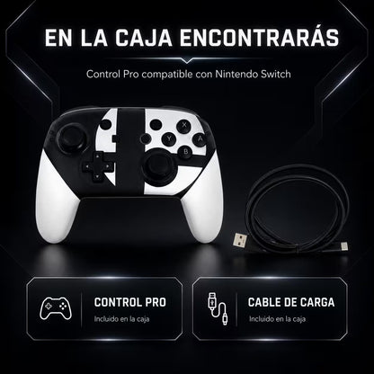 Control Pro Genérico Nintendo Switch - Edición Super Smash Bros Ultimate | Bluetooth Vibración Dual Giroscopio | 8H