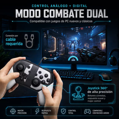 Control Pro Genérico Nintendo Switch - Edición Super Smash Bros Ultimate | Bluetooth Vibración Dual Giroscopio | 8H