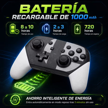 Control Pro Genérico Nintendo Switch - Edición Super Smash Bros Ultimate | Bluetooth Vibración Dual Giroscopio | 8H
