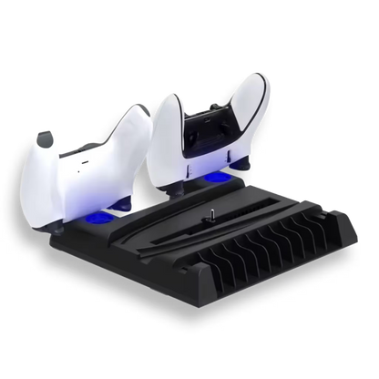 SOPORTE DE CARGA DUAL, ALMACENAMIENTO  Y VENTILACIÓN MULTIFUNCIONAL RGB -DOBE | PLAY 5