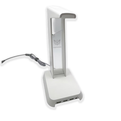 Soporte Gaming RGB con Hub USB y Audio 3.5mm | ONIKUMA ST-2 BLANCO