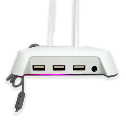 Soporte Gaming RGB con Hub USB y Audio 3.5mm | ONIKUMA ST-2 BLANCO
