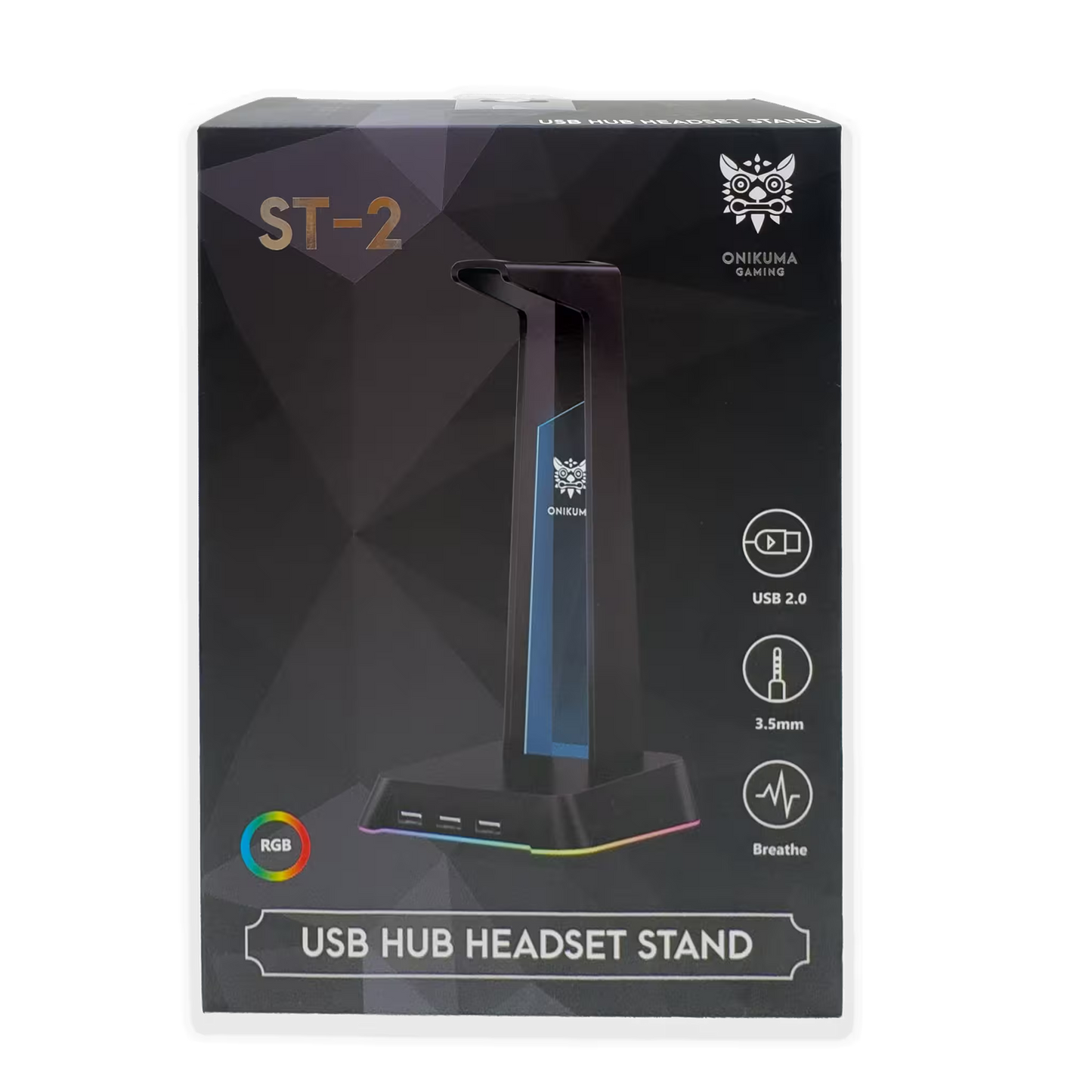 Soporte Gaming RGB con Hub USB y Audio 3.5mm | ONIKUMA ST-2 NEGRO