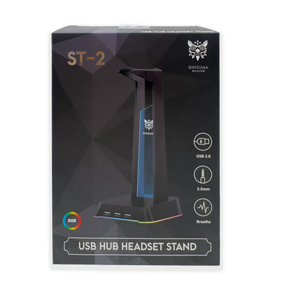 Soporte Gaming RGB con Hub USB y Audio 3.5mm | ONIKUMA ST-2 NEGRO