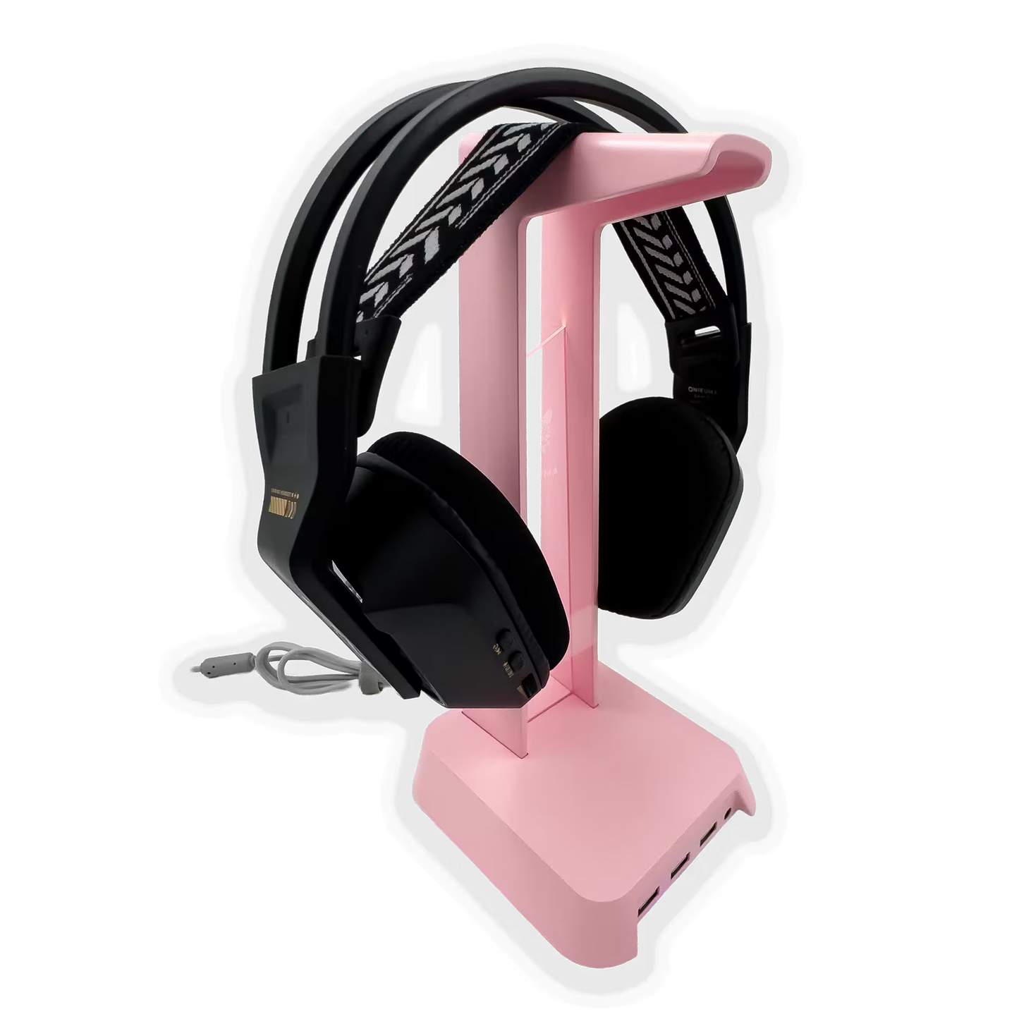 Soporte Gaming RGB con Hub USB y Audio 3.5mm | ONIKUMA ST-2 ROSADO