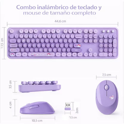 Combo Teclado Mouse Inalámbrico MOFII Sweet — 2.4G Ergónomico Silencioso 4 Botones