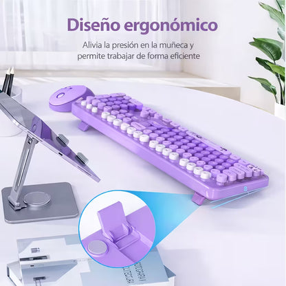 Combo Teclado Mouse Inalámbrico MOFII Sweet — 2.4G Ergónomico Silencioso 4 Botones