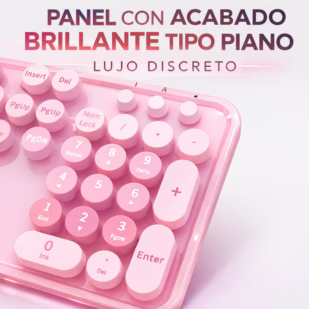 Teclado Cable MOFii Sweet Rosado - 104 Teclas Retro USB M... - vista 3 teclado gamer