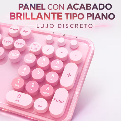 Teclado Cable MOFii Sweet Rosado - 104 Teclas Retro USB M... - vista 3 teclado gamer