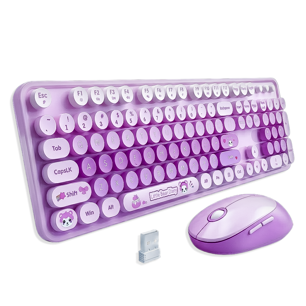 Combo Teclado Mouse Inalámbrico MOFII Sweet — 2.4G Ergónomico Silencioso 4 Botones