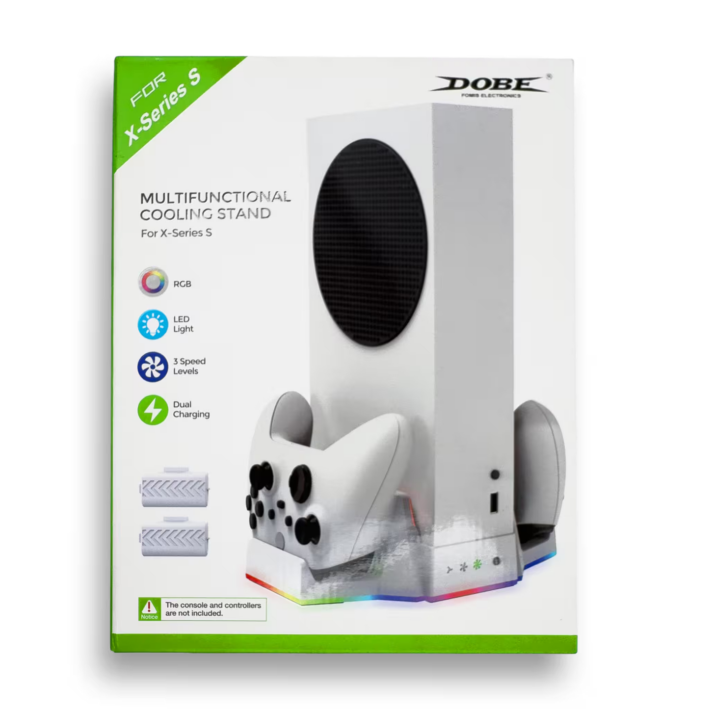 BASE VERTICAL MULTIFUNCIONAL DOBE - Series S | RGB, Carga Dual, Refrigerante y Organización