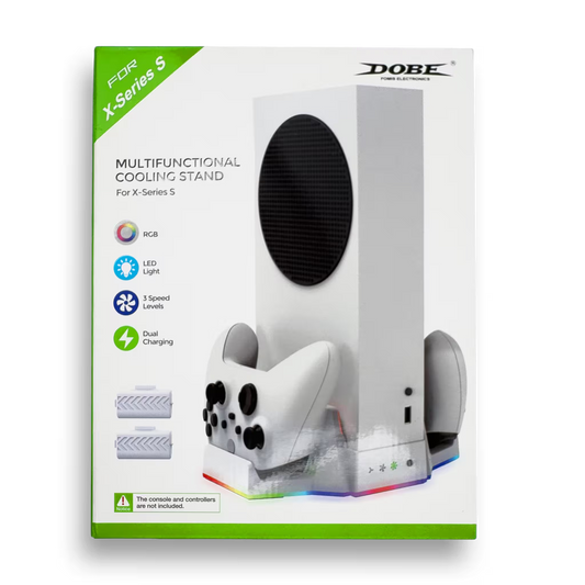 BASE VERTICAL MULTIFUNCIONAL DOBE - Series S | RGB, Carga Dual, Refrigerante y Organización