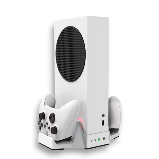 Base Vertical Multifuncional DOBE para Xbox Series S — RGB, Carga Dual y Refrigeración