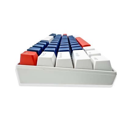 Teclado Mecánico T-Wolf T60 60% RGB  Azul-Blanco - Switches Azules Anti-Ghosting USB-C