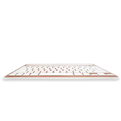 Teclado Inalámbrico Bluetooth Tipo C AOAS AS-199 | Dual Mode, Recargable y Multidispositivo para Tablet/Laptop | ROSADO
