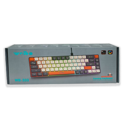 Teclado Gamer Weibo WB-333: Compacto, Cable Tipo-C y Luz Multicolor