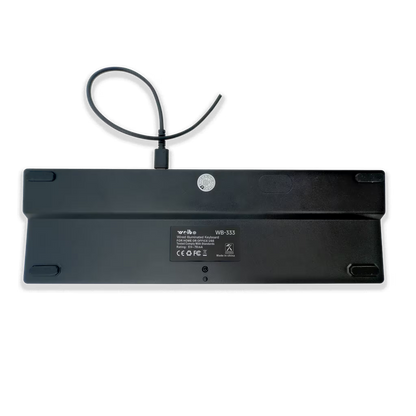 Teclado Gamer Weibo WB-333: Compacto, Cable Tipo-C y Luz Multicolor