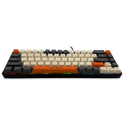 Teclado Gamer Weibo WB-333: Compacto, Cable Tipo-C y Luz Multicolor