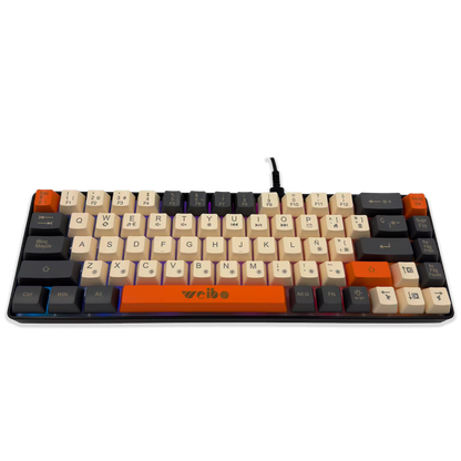 Teclado Gamer Weibo WB-333: Compacto, Cable Tipo-C y Luz Multicolor