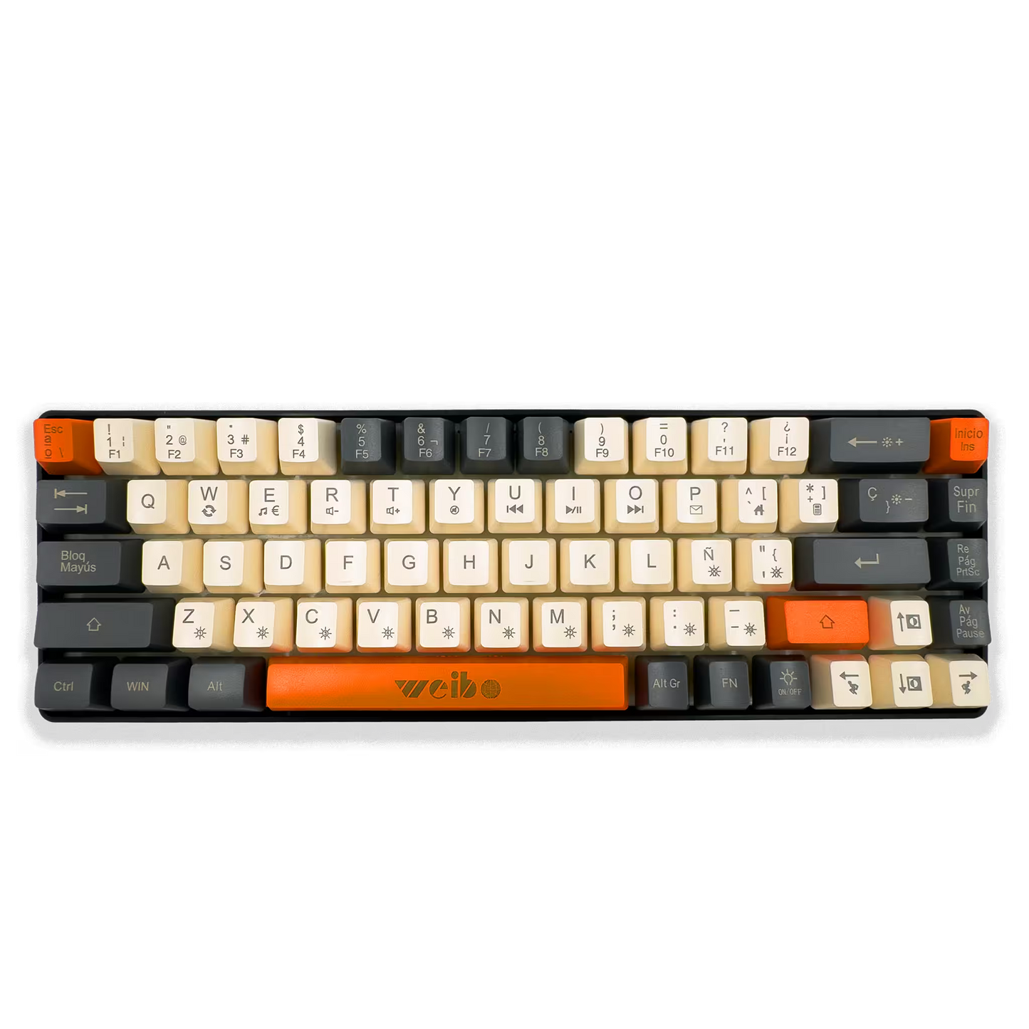 Teclado Gamer Weibo WB-333: Compacto, Cable Tipo-C y Luz Multicolor