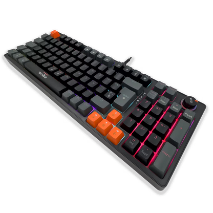 Teclado Mecánico Weibo WB-666 Negro – Switches Red | 97 Teclas | Iluminación Dinámica | Cable