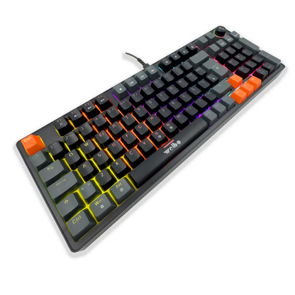 Teclado Mecánico Weibo WB-666 Negro – Switches Red | 97 Teclas | Iluminación Dinámica | Cable