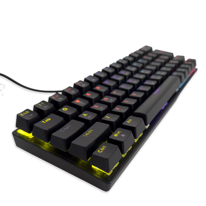 Teclado Mecánico T-Wolf T61 Pro-Gamer | 63 Teclas RGB Anti-Ghosting USB